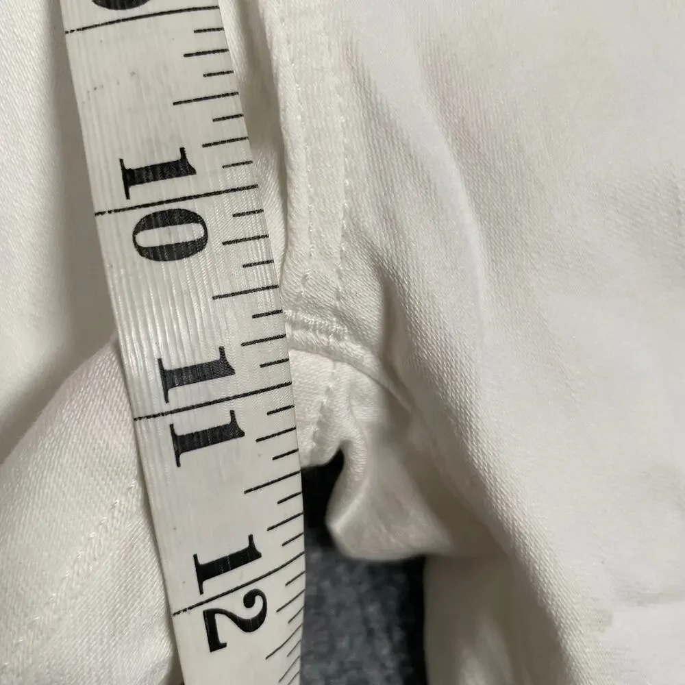 New Madewell Womens W26 Stovepipe Jeans White High Rise Ankle Length‎ Pockets